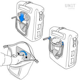 Kit sacoche BMW R850-R1100-R1150 / KHALI Unit Garage UG001+1524DX