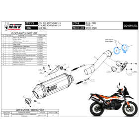 Silencieux KTM 790-890 Adventure / Mivv Speed Edge Inox