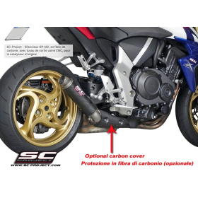 Protection carbone pour catalyseur d'origine Honda CB1000R 2011-2017 - SC Project - H01A-CP