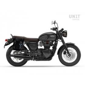 Kit sacoche droite Triumph Bonneville T100 2017- / Unit Garage Cuir