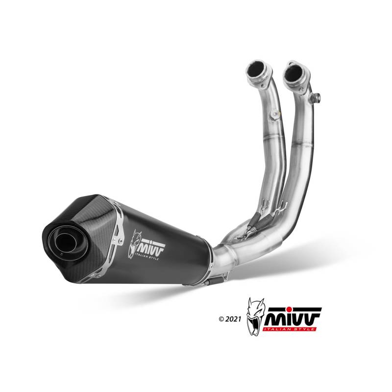 Ligne complète Inox noir Aprilia RS660 / Delta Race Mivv A.014.LDRB