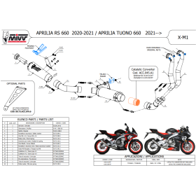 Ligne complète Titane Aprilia RS660 / X-M1 Mivv A.013.LC4T