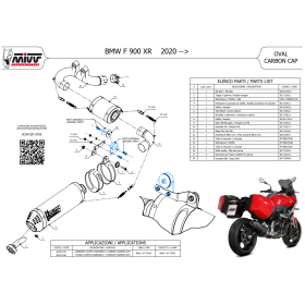 Silencieux Carbone Euro5 BMW F900XR / Oval Mivv B.037.LEC