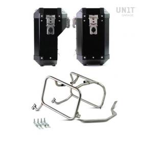 Kit valises KTM 890 Adventure - Unit Garage Atlas 40+34L support argent