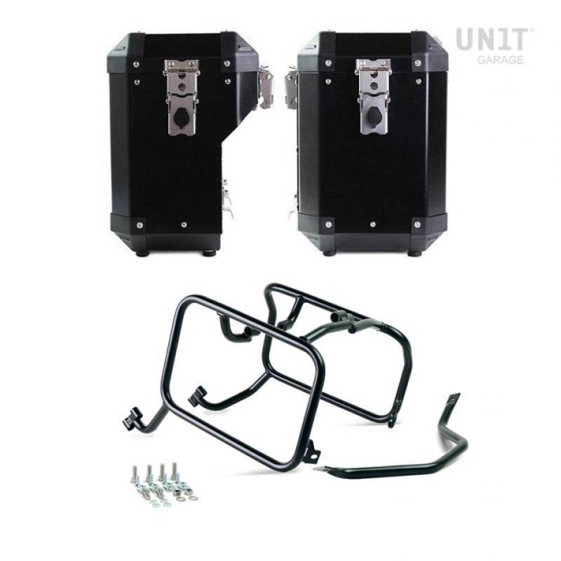 Kit valises KTM 890 Adventure - Unit Garage Atlas 47+41L support noir