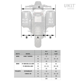 Supports valises Atlas Triumph 1200 Scrambler 