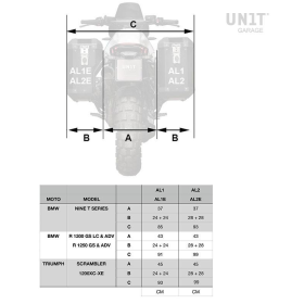 Kit valises Triumph Scrambler 1200 - Unit Garage Atlas 47+41L