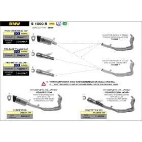 Silencieux titane noir BMW S1000R 2021- / Pista Arrow 71506PTN