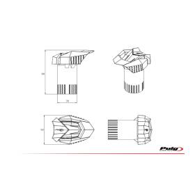 PROTECTION MOTEUR KAWASAKI VERSYS 650 2015- Puig R19