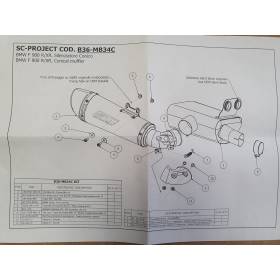 Silencieux BMW F900XR - SC Project Conic carbone