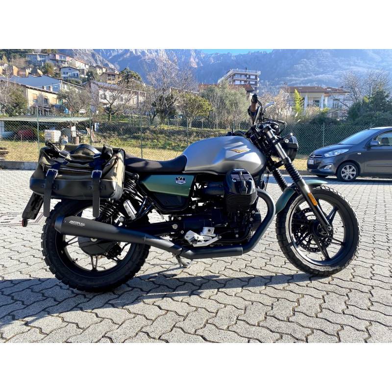 Mistral Echappement, acier inoxydable poli, EURO5, - Moto Guzzi