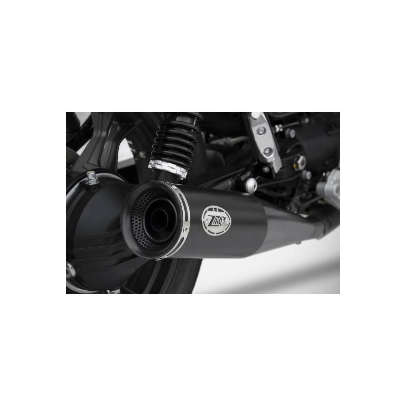 Silencieux noir homologué Moto-Guzzi V7 III / Zuma Zard ZG083SSO-P2