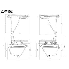 Ailerons latéraux Ducati Monster 937 - Rizoma ZDM152