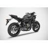 Ligne complète Euro4 Yamaha MT-07 (18-20), XSR700 (16-19) / Zard Black