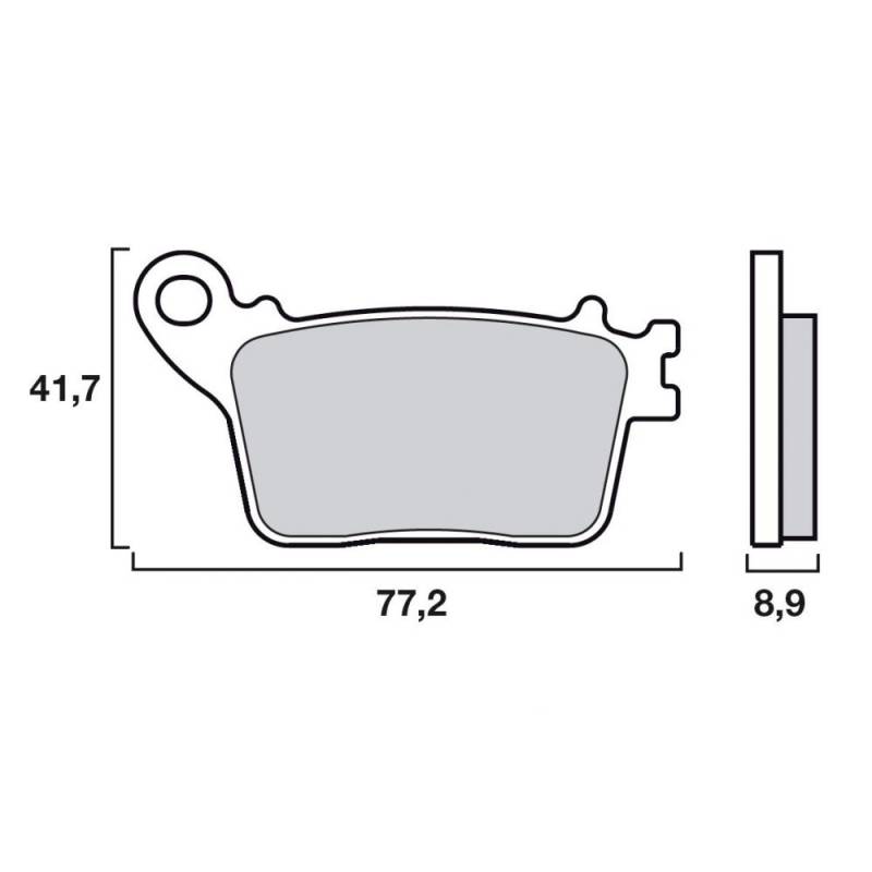 PLAQUETTES DE FREINS BREMBO ARRIERES 07HO59SP