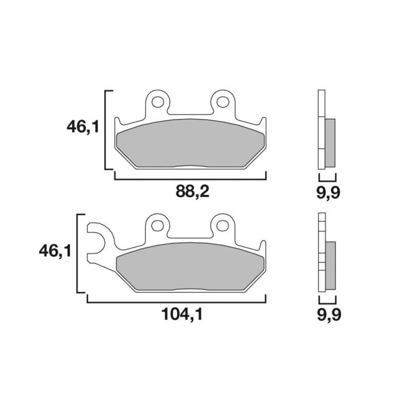 Plaquettes avant YA25 - Brembo