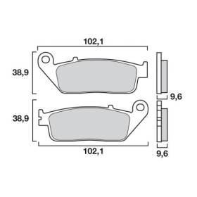 Plaquettes de frein avant HO36 - Brembo