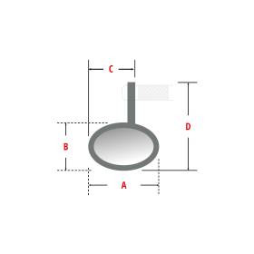 Rétroviseur Embout de Guidon Highsider Victory-Slim 301-267