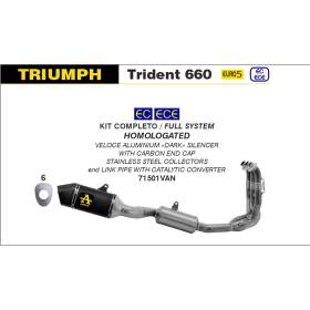 Ligne complète Euro5 Triumph Trident 660 - Arrow 71501VAN
