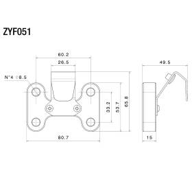 Kit pontet supérieur Yamaha T-Max 560 2022- / Rizoma ZYF051B