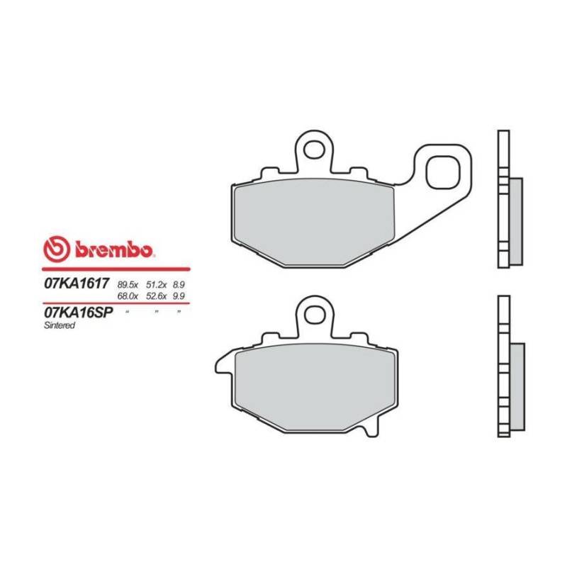 PLAQUETTES DE FREINS BREMBO ARRIERE 07KA1617