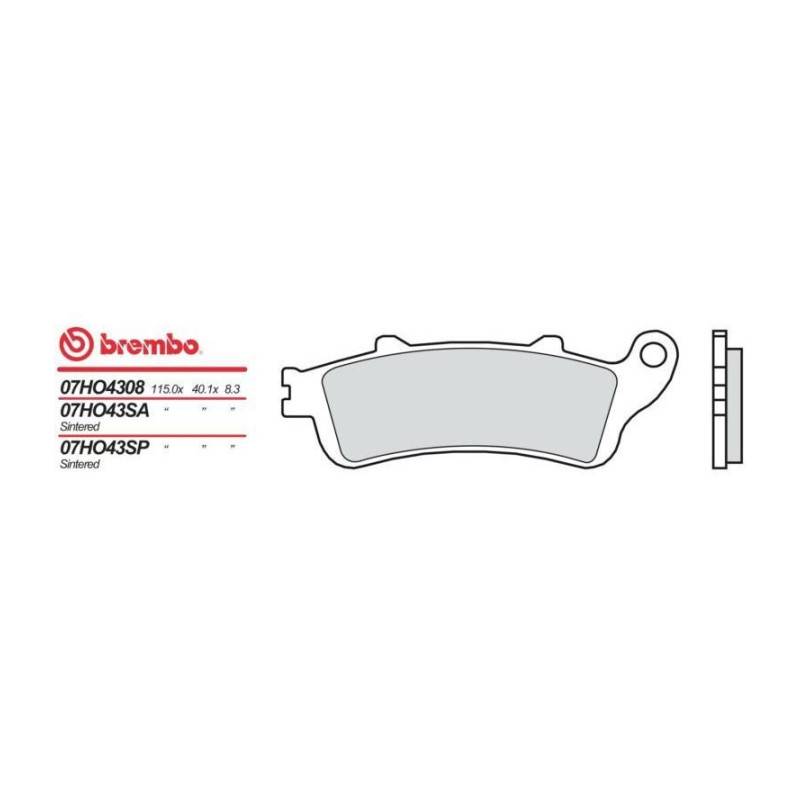 PLAQUETTES DE FREINS BREMBO ARRIERE 07HO43SP