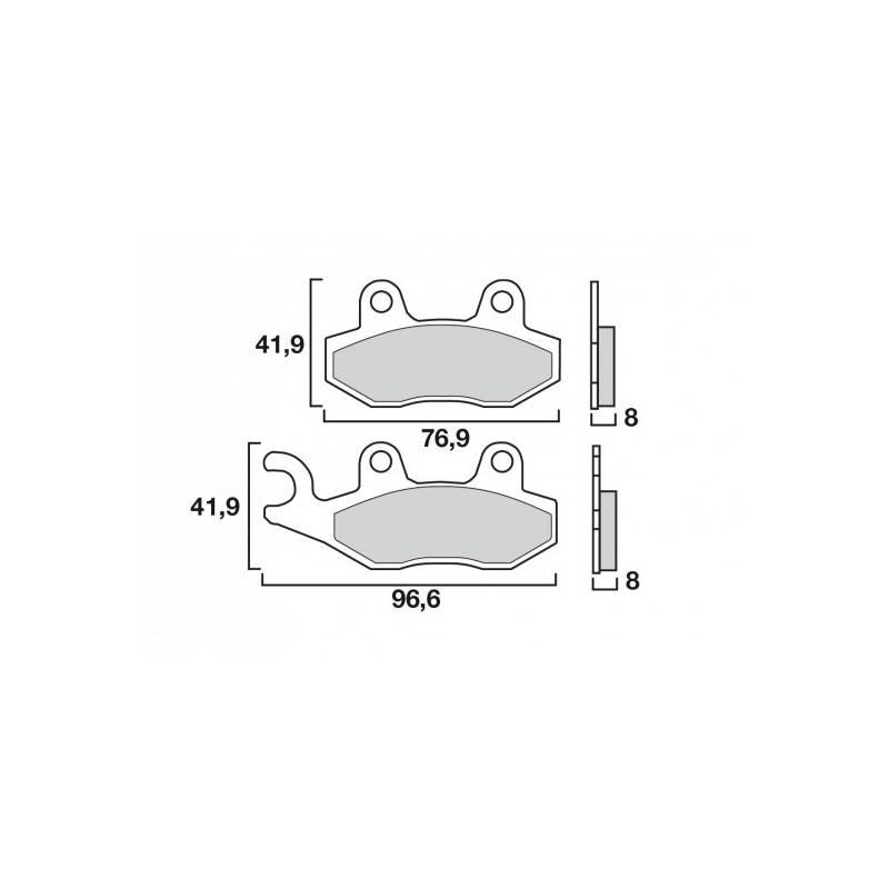 PLAQUETTES BREMBO ARRIERES 07SU1215