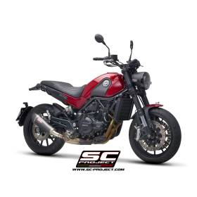 Silencieux Euro4 Benelli Leoncino 500 2017-2020 / SC Project Conic Carbone