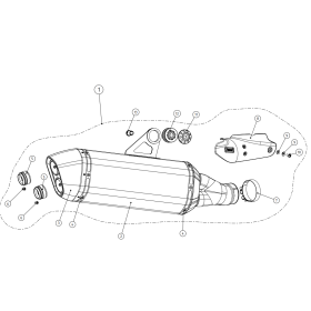 SILENCIEUX AKRAPOVIC  pour BMW R1200GS - S-B12SO10-HAABL