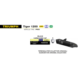 Silencieux EURO5 Triumph Tiger 1200 2022- / Veloce Arrow 72502VAN