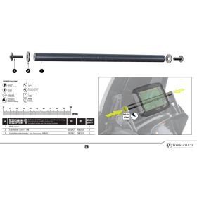 Support GPS pour renfort de bulle Wunderlich 90158-002