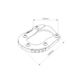 Patin de béquille BMW R1250GS suspension Sport - Puig 20190N