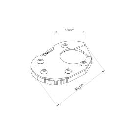 Patin de béquille BMW R1250GS suspension standard - Puig 20189N