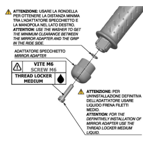 Adaptateurs pour Rétroviseurs Embouts de Guidon Triumph OEM - BS818B