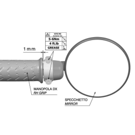 Adaptateurs pour Rétroviseurs Embouts de Guidon Triumph OEM - BS818B