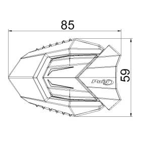 Protection moteur Honda CB750 Hornet - R19 Puig 21494N