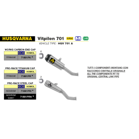 Silencieux Titane Husqvarna Vitpilen 701 2018-2019 / Works Arrow 71891PK