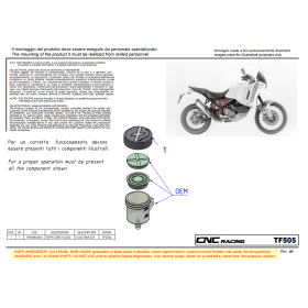 Couvercle bocal liquide frein arrière Ducati DesertX - CNC Racing TF203