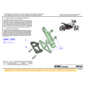 Protection maître-cylindre frein arrière Ducati DersertX - CNC Racing PR324