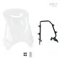 Bulle transparente Triumph T120 - Unit Garage avec support GPS