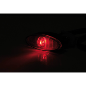 FEU ARRIERE A LED SHIN YO MINI OVAL LENTILLE ROUGE - 255-047