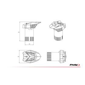 Protection moteur Kawasaki Z400 2023+ / R19 Puig 21399N