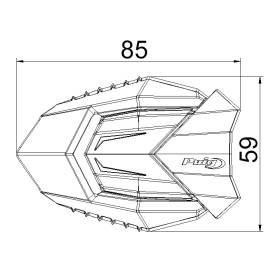 Protection moteur Kawasaki Z400 2023+ / Puig R19