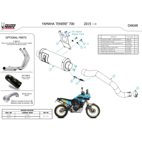 Silencieux Yamaha Ténéré 700 - Dakar Mivv Y.064.LDKX