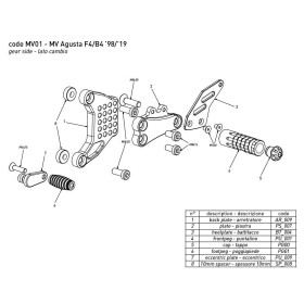 COMMANDES RECULÉES BONAMICI MV AGUSTA F4 / BRUTALE MV01