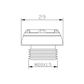 Bouchon d'huile moto filetage M20x1,5 Puig 20339