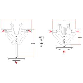 Support de plaque Honda CB750 Hornet / MANTIS-RS LSL 280-622L