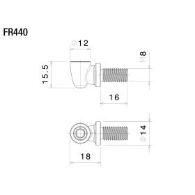 Supports pour clignotants Light Unit Rizoma FR440B