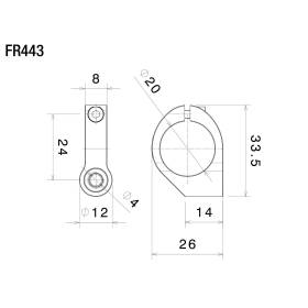 Supports clignotants Light Unit sur rétroviseurs Rizoma FR443B