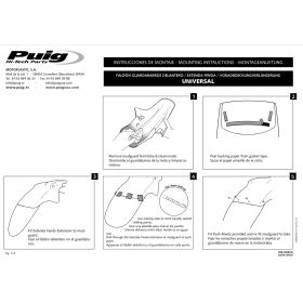 Extension garde boue avant Suzuki DL1000-1050 V-Strom / Puig 3663N